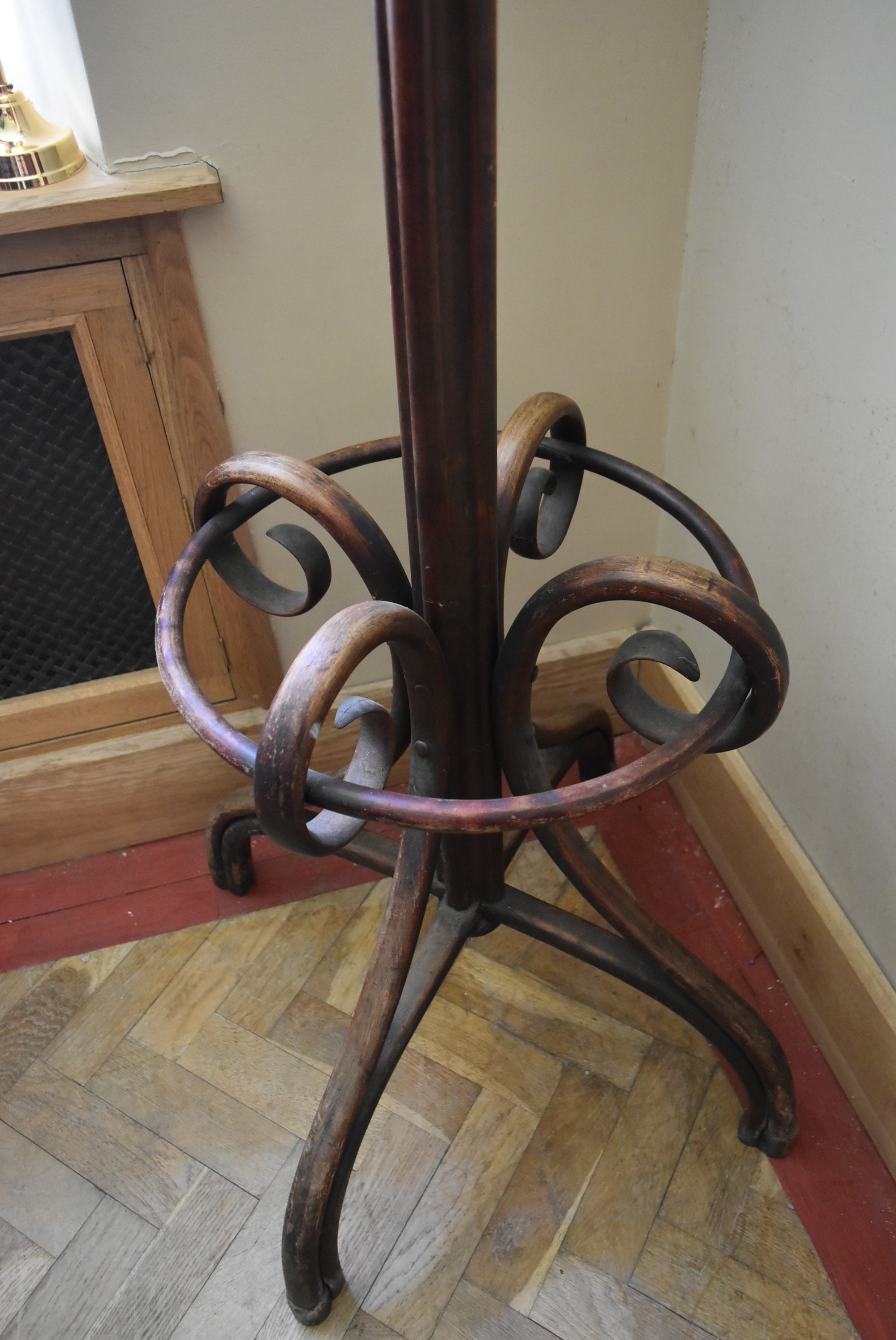 A 19th century bentwood coat and umbrella hallstand. H.200cm (two coat hooks are missing as - Image 4 of 4