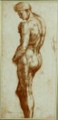 A gilt framed and glazed print, nude study. H.53 W.33cm