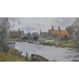 Campbell A. Mellon (1876-1955), an oil on board, Norfolk river scene inscribed; Grey Day at St
