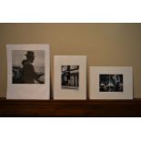 Three vintage black and white photos, one by Robert Frank, and the other two indistinctly signed and
