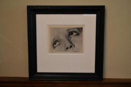 Man Ray (1890-1976) original vintage photogravure, tearful woman, dated 1933. H.50 W.50cm