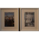 A pair of framed original New Yorker magazine covers. H.47 W.39cm (2)