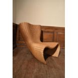 A Marc Newson wicker felt chair for Idee Seating Japan. H.75 W.67 D.44cm