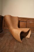 A Marc Newson wicker felt chair for Idee Seating Japan. H.75 W.67 D.44cm