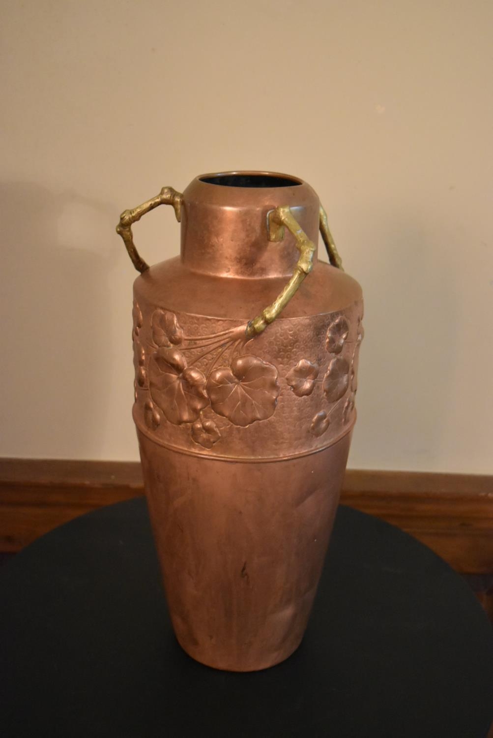 A late 19th century Austrian copper vase - Image 2 of 5