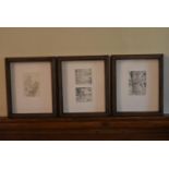 A set of 1940's vintage framed and glazed Winnie the Pooh prints each with a certificate of