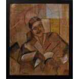 Jean du Marbore (1896-1933), A framed and glazed oil on canvas, male portait, inscribed and with