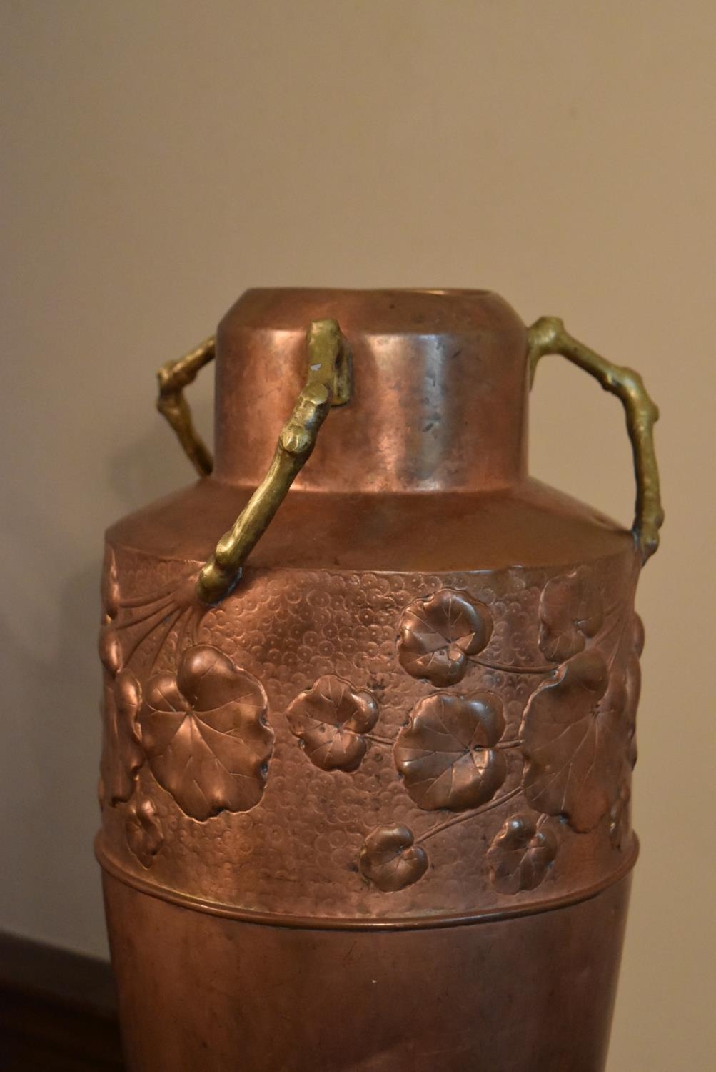 A late 19th century Austrian copper vase - Image 4 of 5