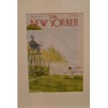 A framed and glazed original cover from the New Yorker magazine by James Stevenson. H.47 W.38cm