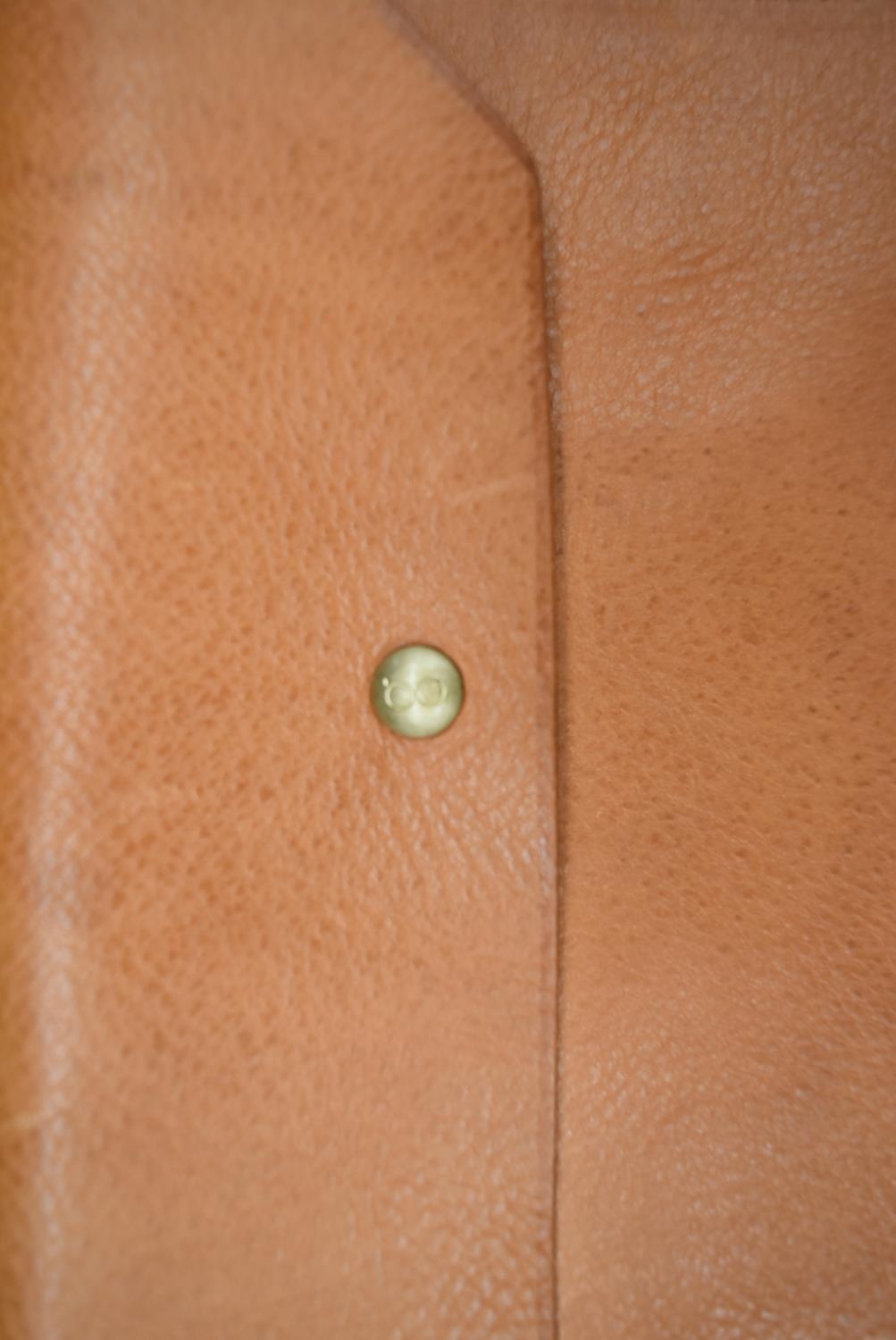A Dan Genten light tan leather documents clutch wallet, impressed with maker's name and with label - Image 3 of 7