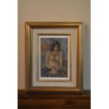Malcolm Robert Rogers, a framed oil on card, nude study, The Gold Bangle, monogrammed with Royal