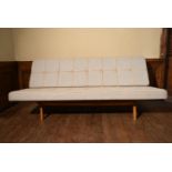 Peter Hvidt & Orla Molgaard-Nielsen for France and Daverkosen, a mid century teak framed sofa, newly