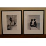 A pair of framed and glazed certified limited edition prints from the Vogue archive. H.63cm W.