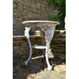 A Coalbrookedale style cast iron garden table