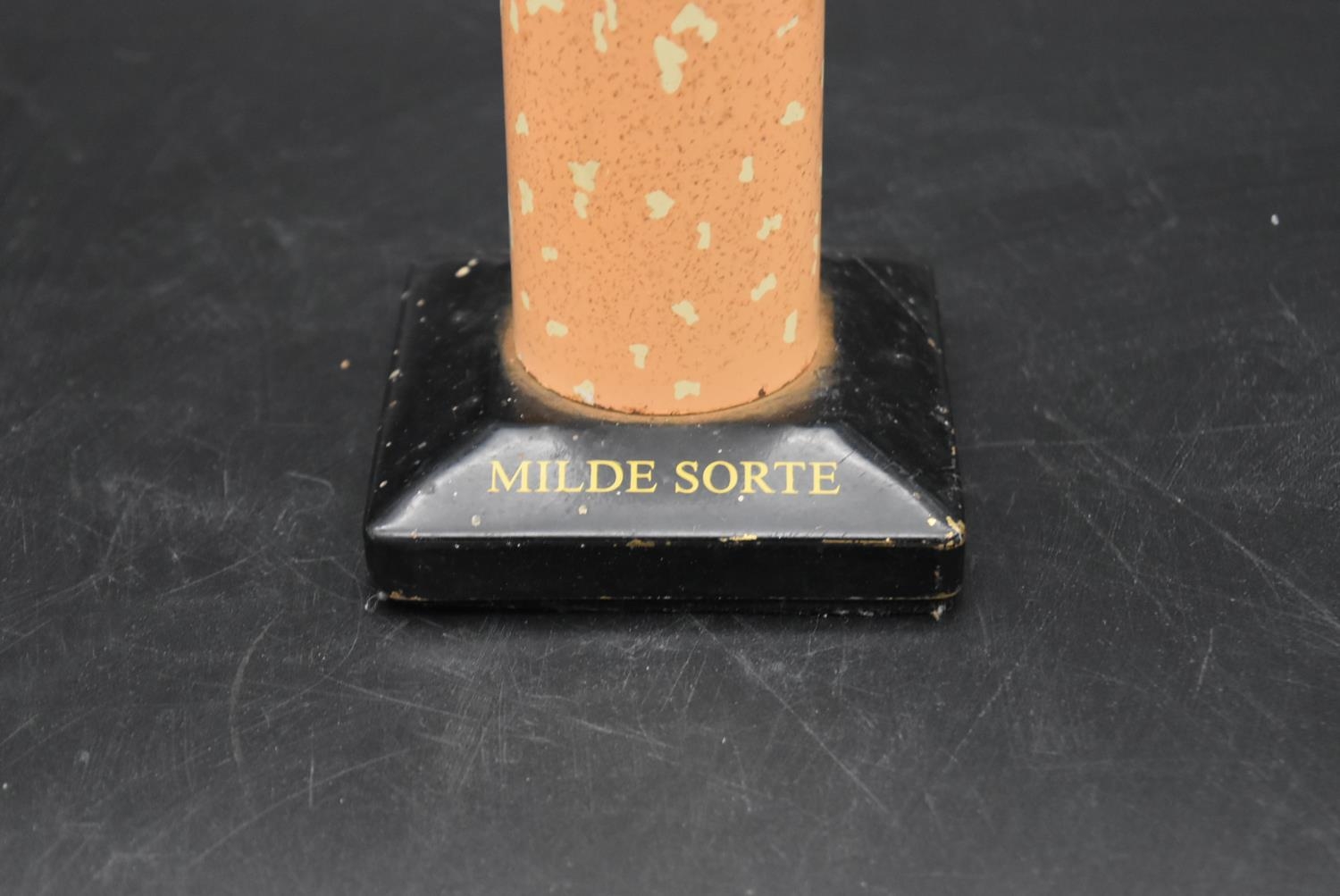 A vintage French table lighter in the form of a cigarette advertising Milde Sorte cigarettes. H.48 - Image 2 of 5