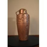 A late 19th century Austrian copper vase