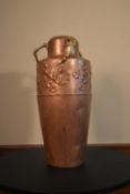 A late 19th century Austrian copper vase