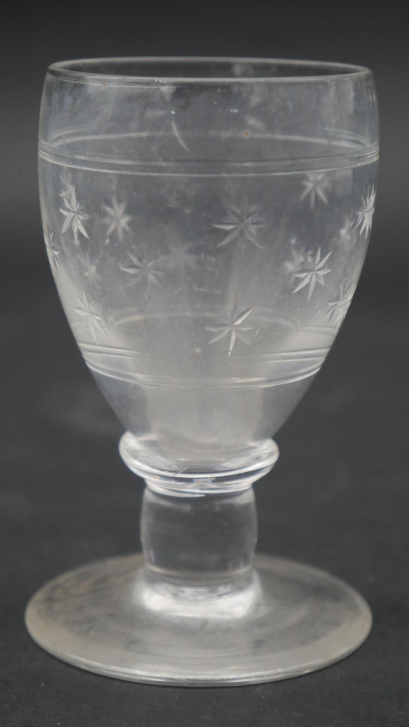 A collection of fifteen cut crystal glasses, including a set of four floral design brandy glasses, - Image 4 of 5