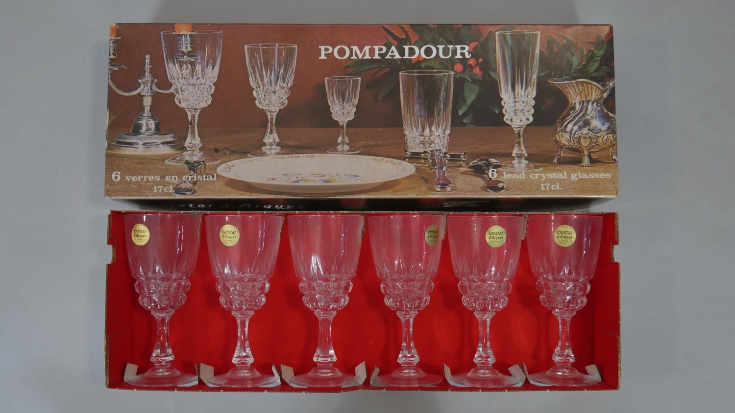 A collection of boxed glass and crystal. Including two boxes of Pompadour crystal glasses, a crystal - Image 4 of 8