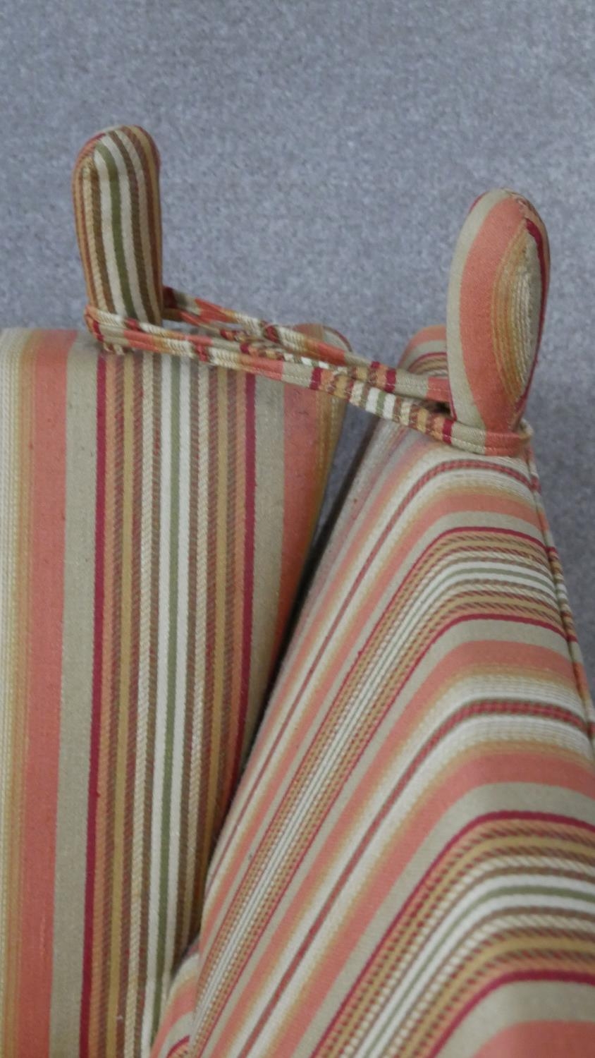 A Knole sofa bed in candy stripe upholstery with 4'6" mattress. (Originally bought from Liberty). - Image 6 of 6