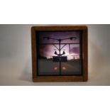 PERRAN COSTI (AUSTRALIAN), lightbox with glass, digital print with wood. Redfern Station signed,