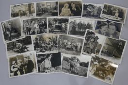 A collection of forty six vintage black and white publicity stills and lobby cards. Including: The