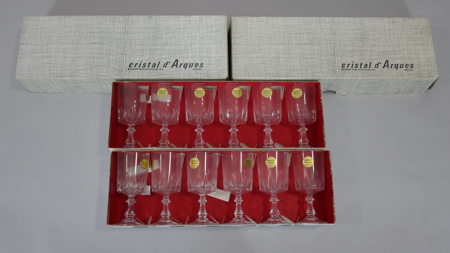 A collection of boxed glass and crystal. Including two boxes of Pompadour crystal glasses, a crystal - Image 5 of 8