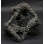 A bronze effect resin of abstract figural form. H.16cm