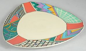 Dorothy Hafner for Rosenthal - a Studio Line Flash design ceramic cake plate/charger, inspired by