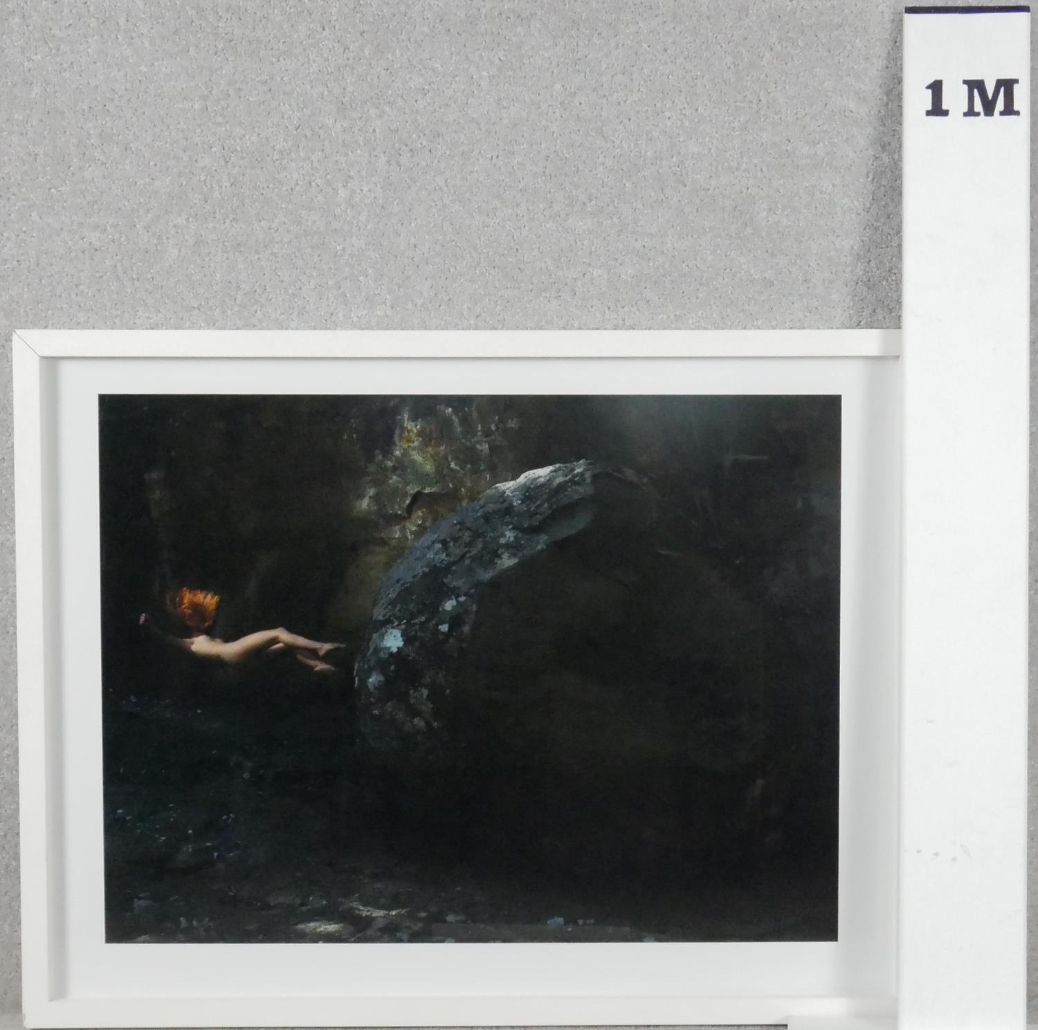 Toby Burrows- A framed and glazed chromogenic surrealist print of a lady falling, edition 6/8, - Image 6 of 6