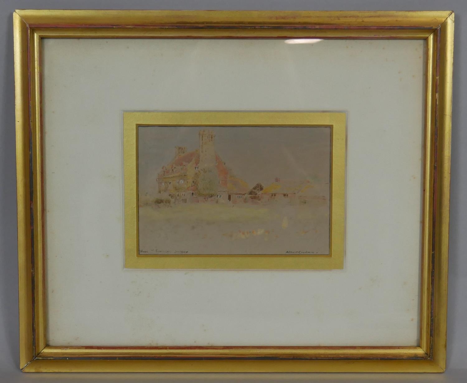 Albert Goodwin (1845-1932), Hooe, Pevensey, Sussex Pevensey House, signed. H.33 W.39.5cm - Image 2 of 7