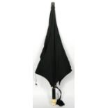 A Victorian Briggs and Co, London, ivory handled black silk umbrella. The handle is carved as a
