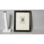 Lucien Pissaro (1863-1944) A framed and glazed signed woodblock print. With artists monogram in