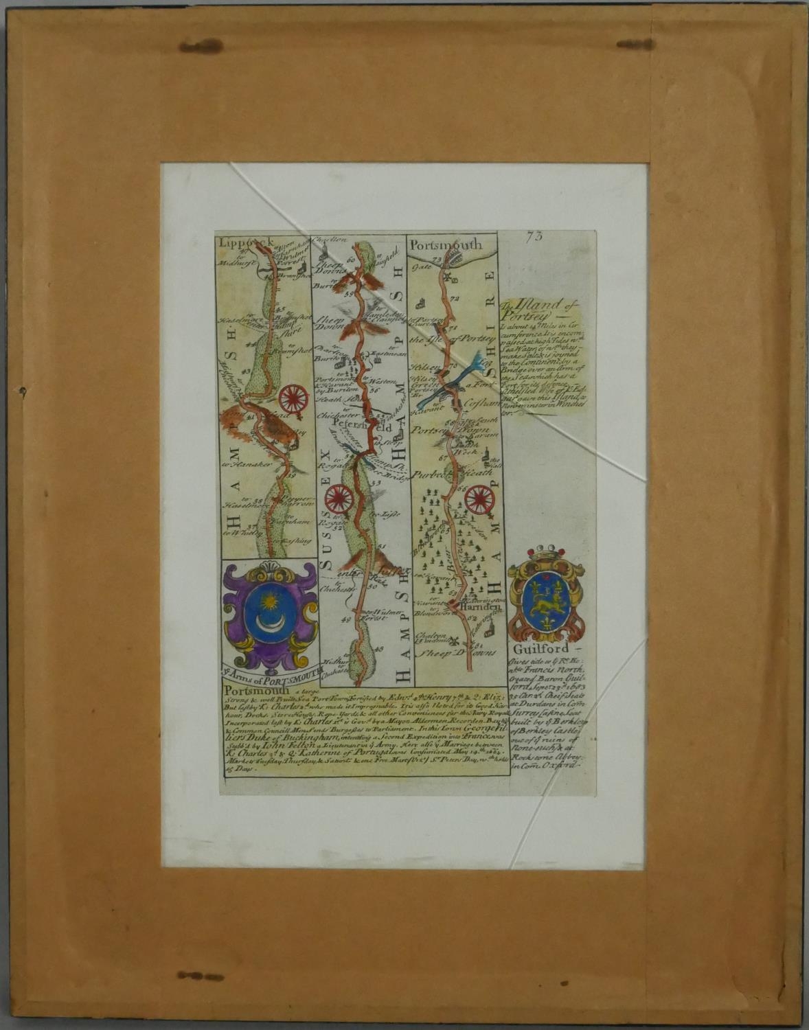 Two framed and glazed antique maps. One titled Das Ander Buch, by Münster (1489-1552). The other a - Image 7 of 8