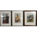 Three framed and glazed coloured lithographs of Polo interest. Two Vanity Fair prints 'Yeoman-like