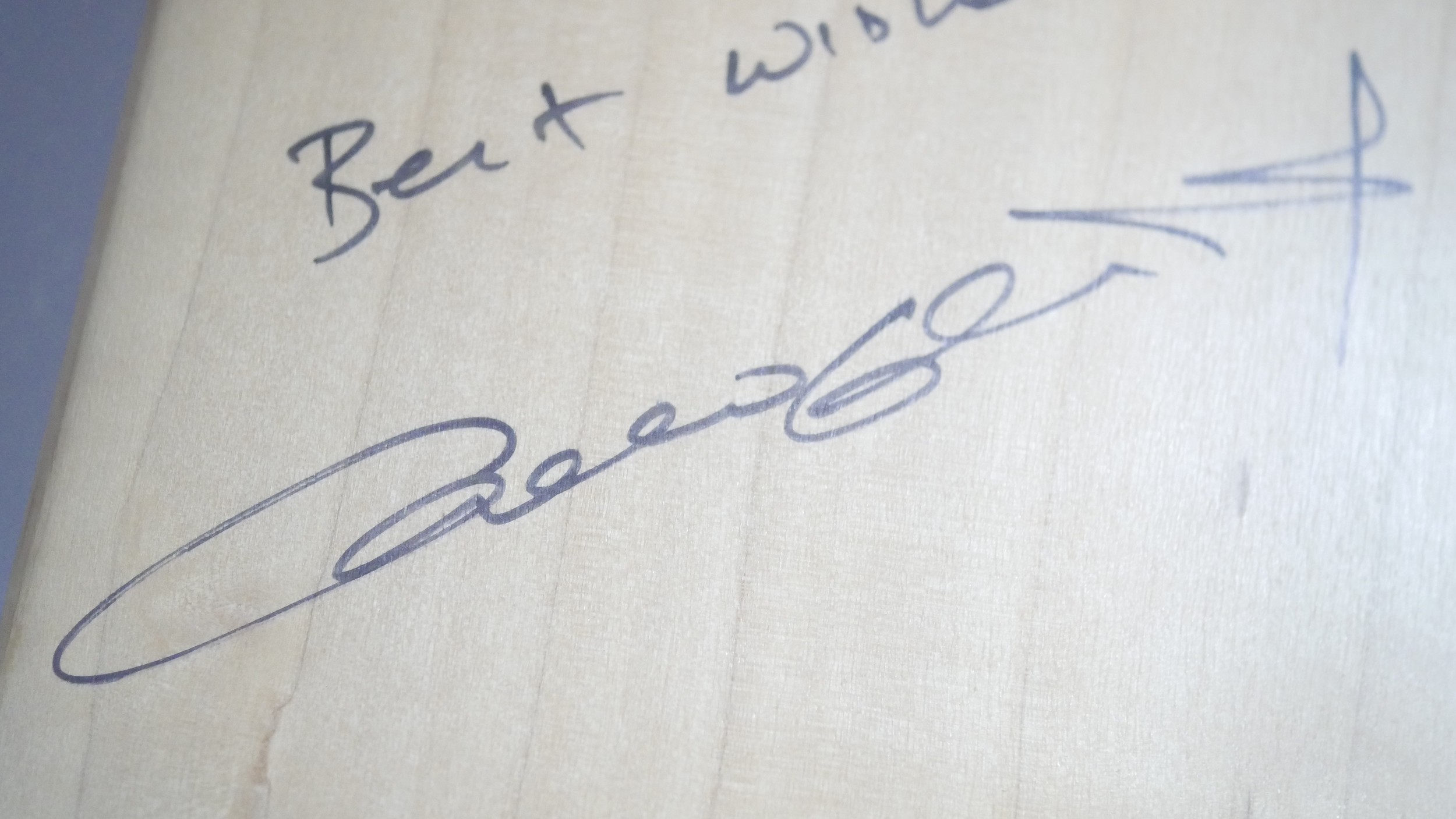 A box framed Wormwood 'The Wand' cricket bat signed and inscribed by England cricketer Andrew - Image 3 of 5