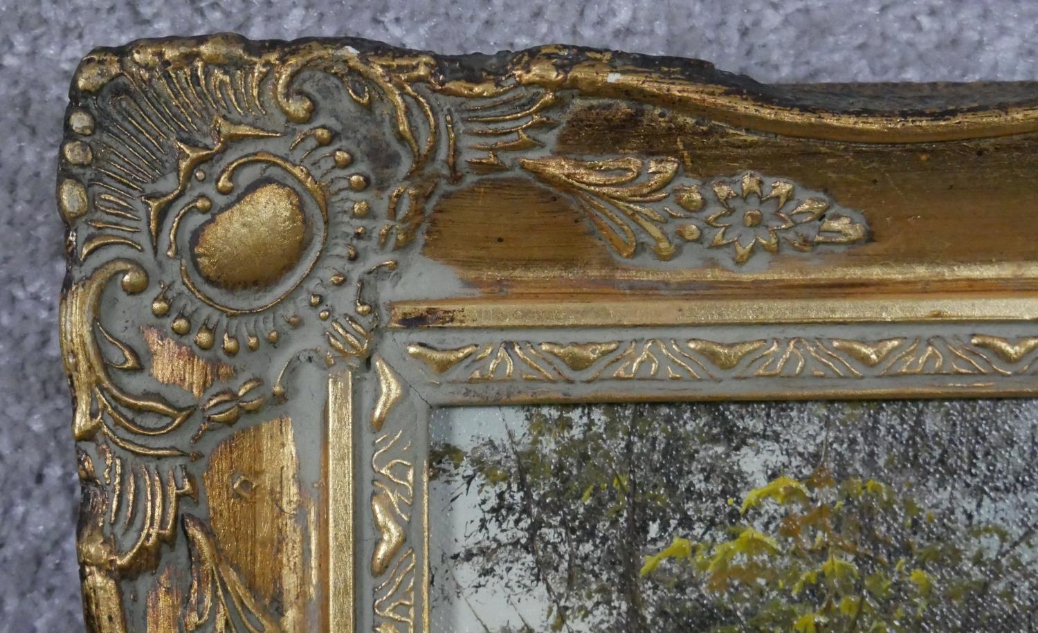 Three oils on canvas, Alpine landscapes in ornate gilt frames.H.30 W.34cm - Image 3 of 13