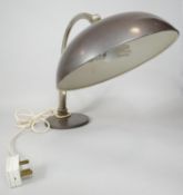 A vintage desk lamp with metal domed shade. H.38 W.54