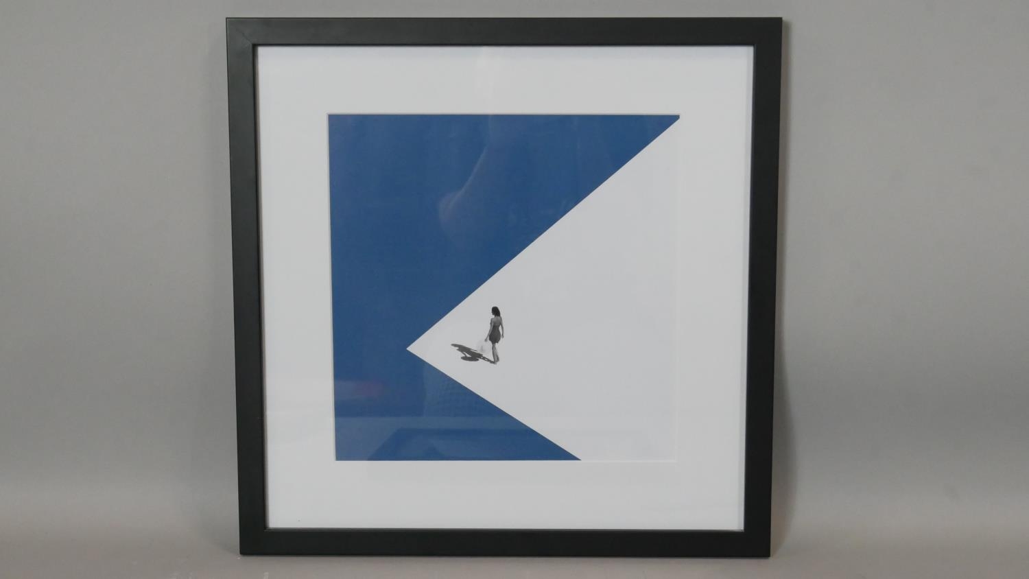 Two framed and glazed abstract prints, one with an door with crows and the other with a lone - Image 4 of 5