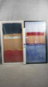 Two framed and glazed Mark Rothko prints. H.121 W.65