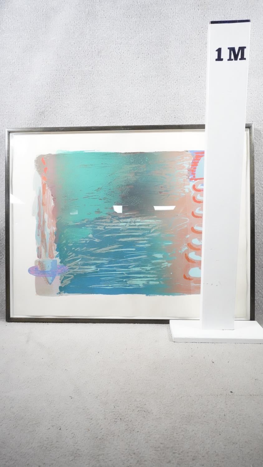 John Loker (B.1938), framed and glazed screenprint, Double Incident 1987, signed limited edition 3/ - Image 6 of 8