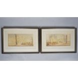 A pair of 19th century framed and glazed watercolours of The Old Manor House, Ingoldsby,