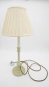 A Chelsea harbour Cotswold green crackle effect desk table lamp. H.57 W.25