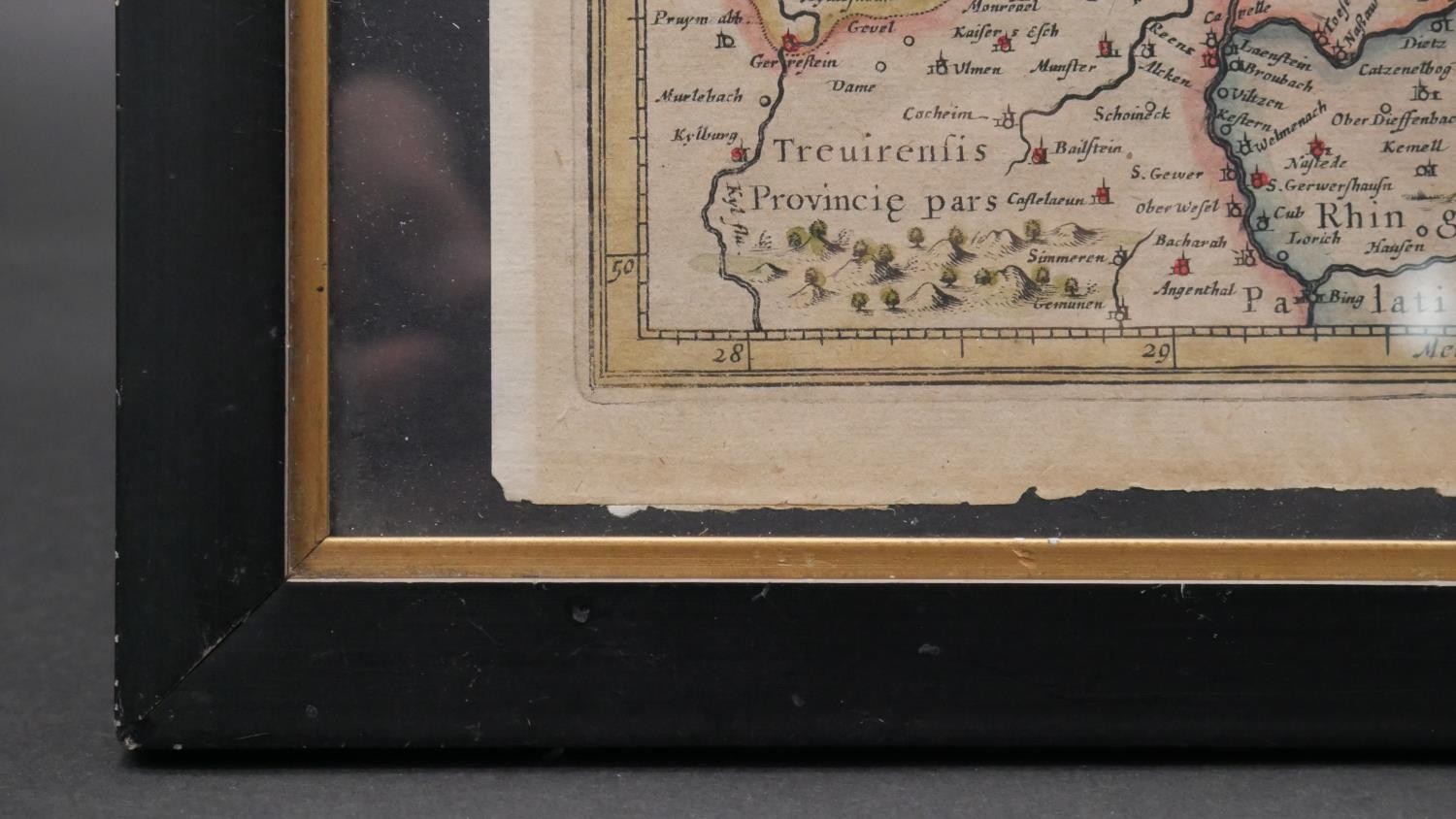 Two framed and glazed antique hand coloured maps. One of Westphaliae, Tabula Tertia. Along with - Image 8 of 10