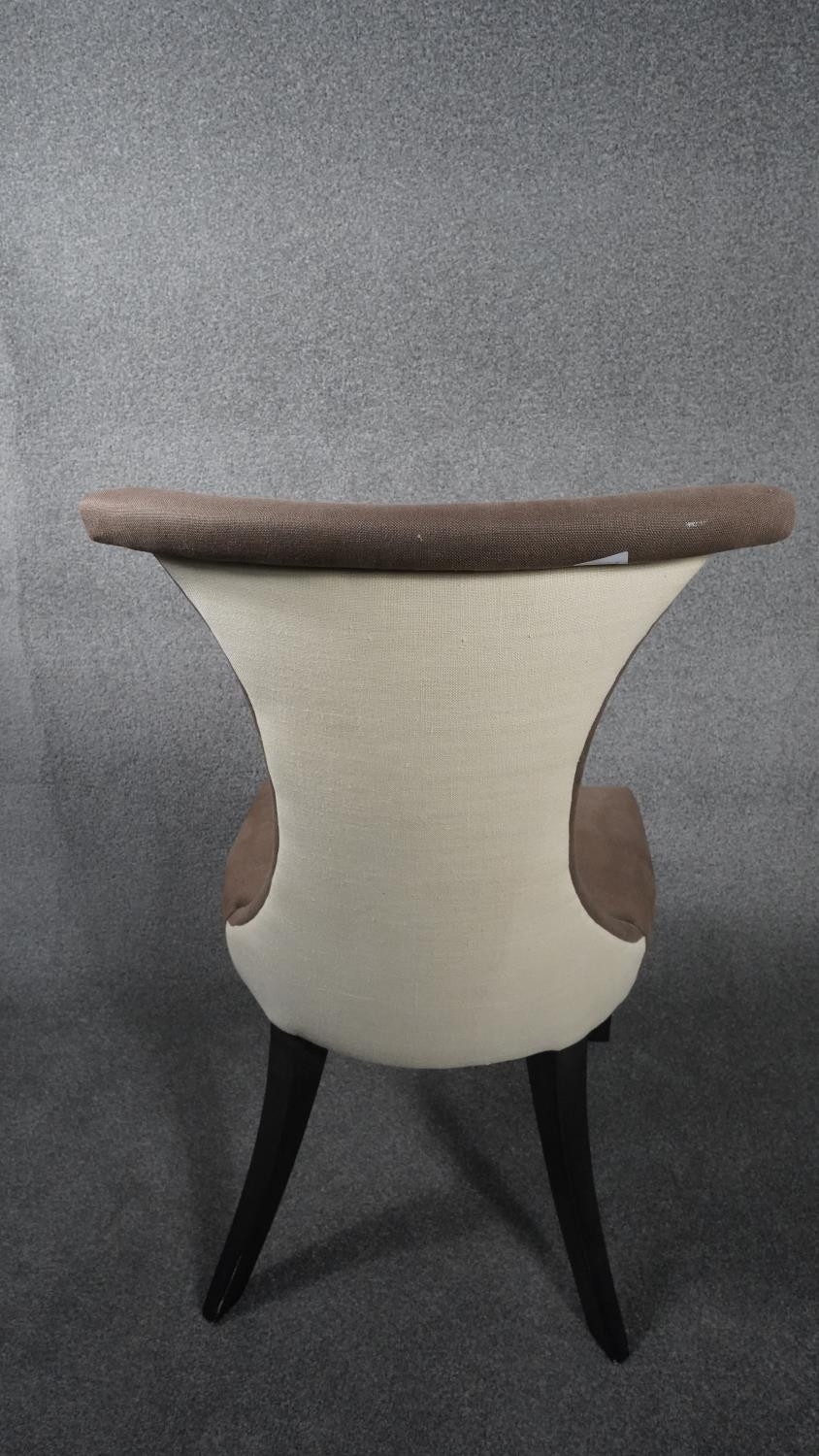 A William Yeoward upholstered side chair with waisted shaped back raised on square tapering - Image 6 of 6