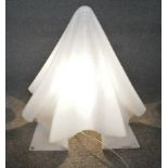 Shiro Kuramata- an acrylic Oba-Q Ghost lamp, in opal colour, designed 1972. H.60