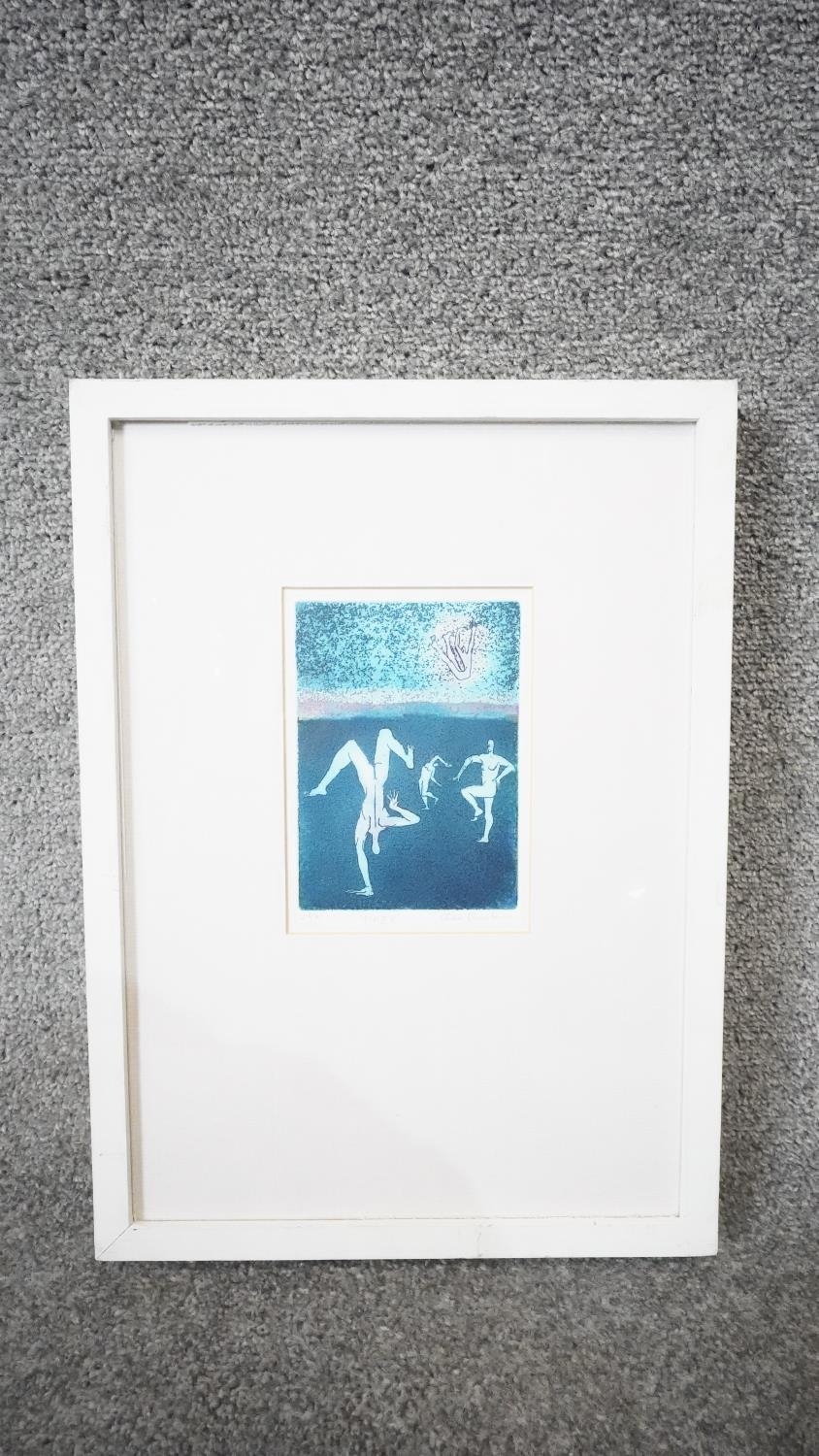 A framed and glazed limited signed etching by American artist Aimee Birnbaum, titled 'Yipee', - Image 2 of 4