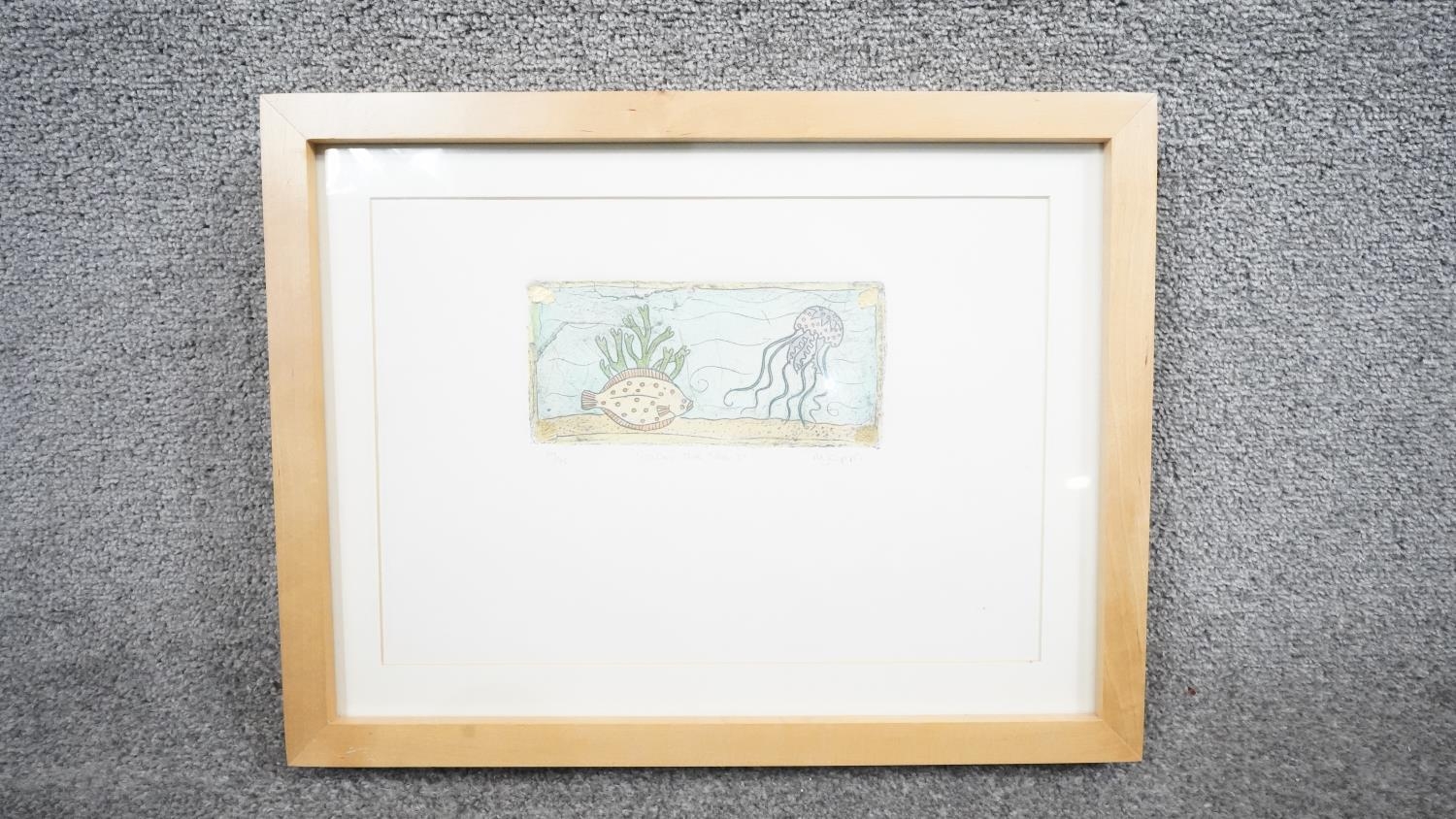 Two framed and glazed signed limited edition sea life prints signed M. J. Epps. One of a starfish - Image 2 of 8