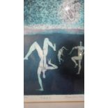 A framed and glazed limited signed etching by American artist Aimee Birnbaum, titled 'Yipee',