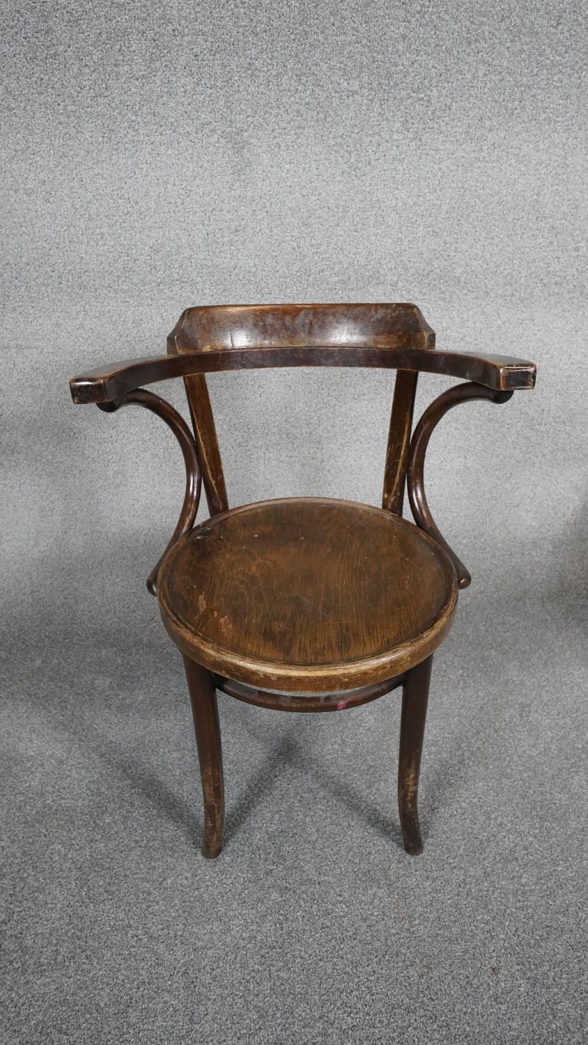 A bentwood armchair along with a Victorian mahogany dining chair. H.88 W.46 D.41 - Image 3 of 12
